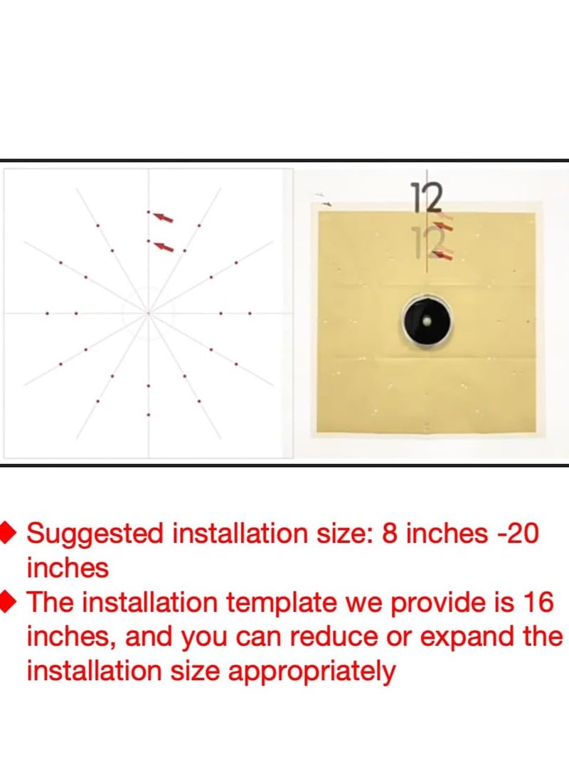 FFD Modern Luminous Wall Clock Stickers for a Serene Living Room - Image 3