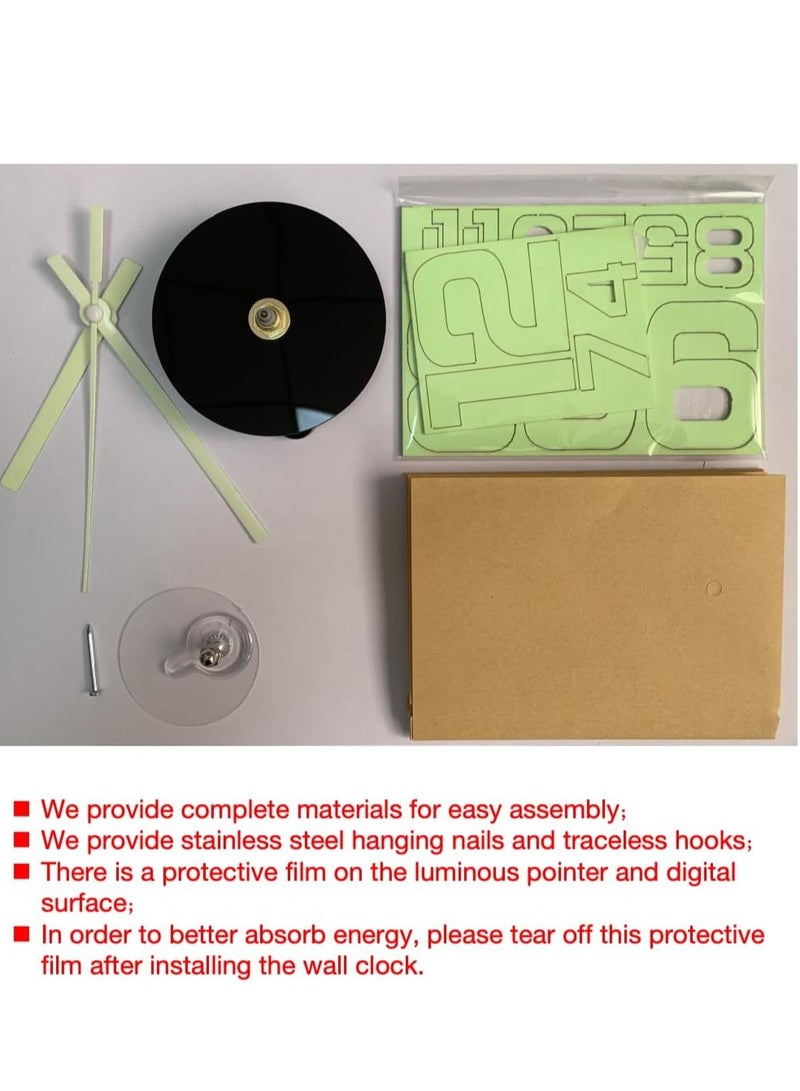 FFD Modern Luminous Wall Clock Stickers for a Serene Living Room - Image 4