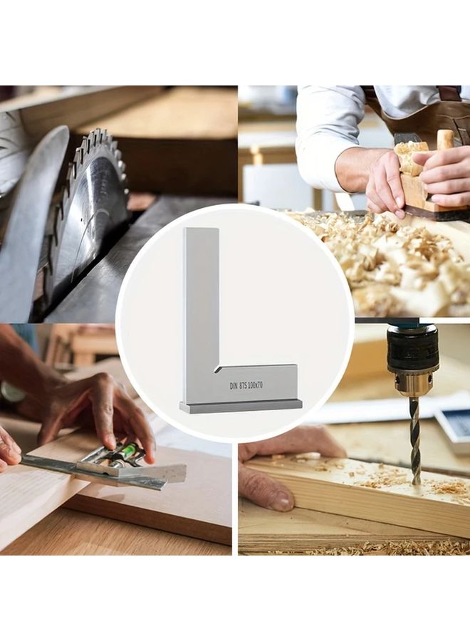 75x50mm Precision Carbon Steel Machinist Square 90 Degree Right Angle Ruler With Seat For Woodworking Engineering - Image 5