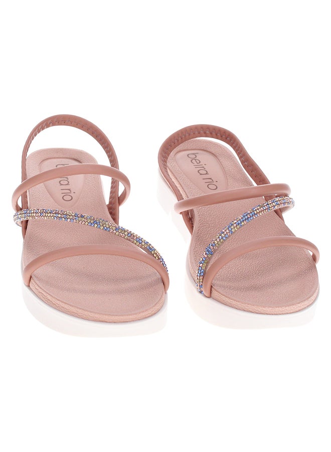 Beira Rio Embellished Flat Thong Sandals - Image 3