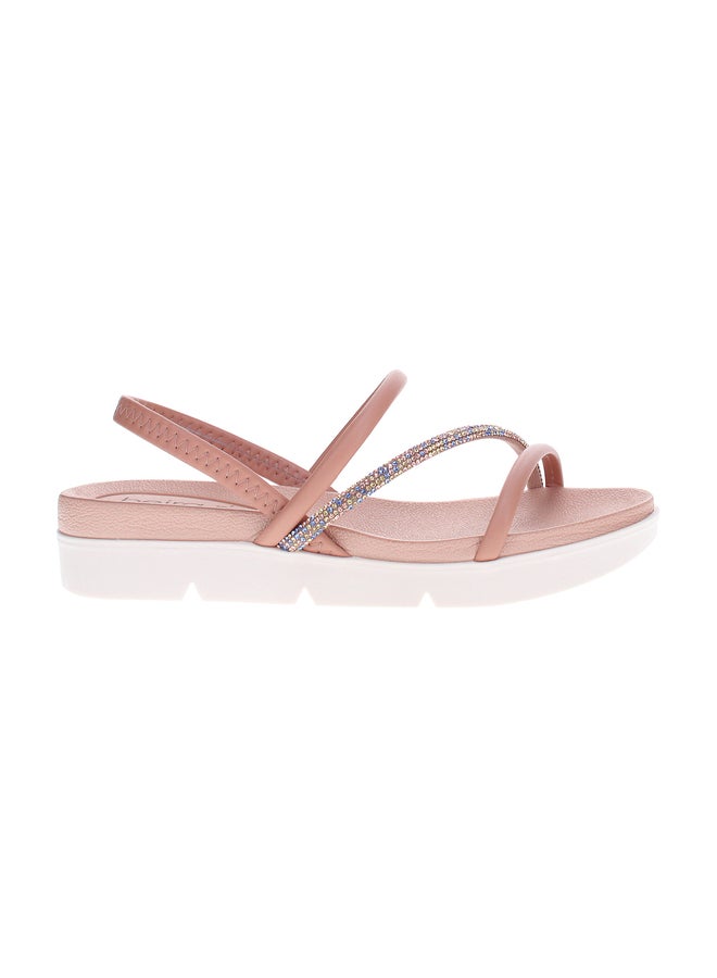 Beira Rio Embellished Flat Thong Sandals - Image 1