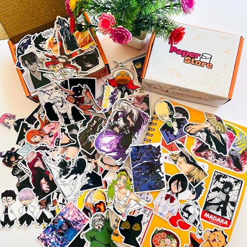 Thepaper9store Paper9store Pack of 75+ Bleach Stickers for Laptop, Phone Case, Guitar, Bike, Pc, Scrapbook etc. Waterproof Glossy Laminated Residue Free Anime Stickers - Image 3