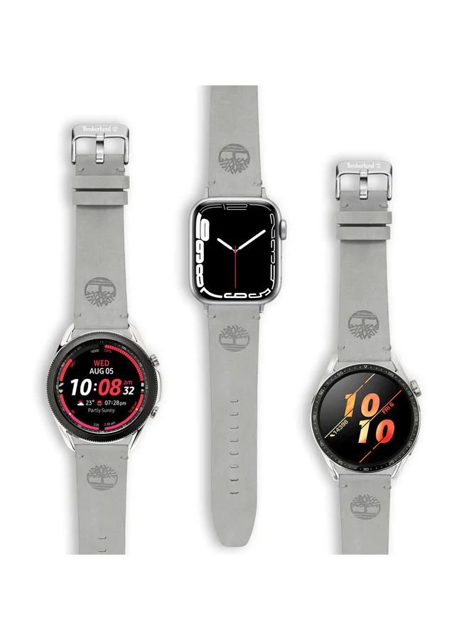 تمبرلاند Universal Replacement Leather Strap For Men And Women Compatible With Apple Watch Series 3-9, SE, Ultra, Ultra 2 (42-44-45-50), Samsung, Huawei Or Quartz Watch With Lug Width Of 22mm