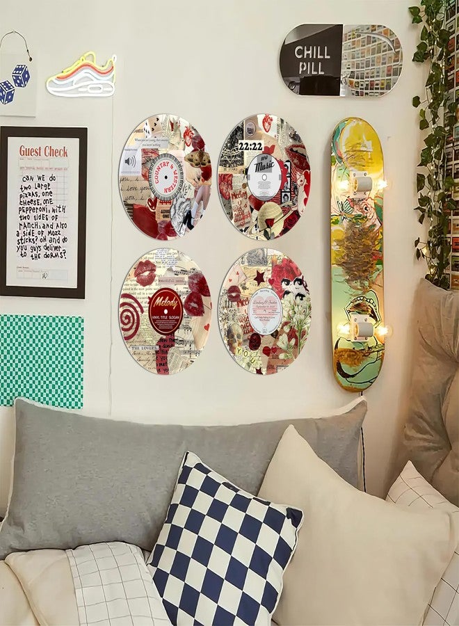 TracyArt Hippie Decor, Posters for Room Aesthetic - Y2K Decorations, Record Decor, 4 Pcs 12" - Image 5