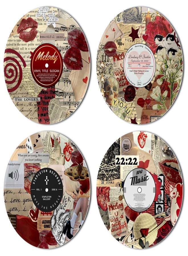 TracyArt Hippie Decor, Posters for Room Aesthetic - Y2K Decorations, Record Decor, 4 Pcs 12" - Image 1
