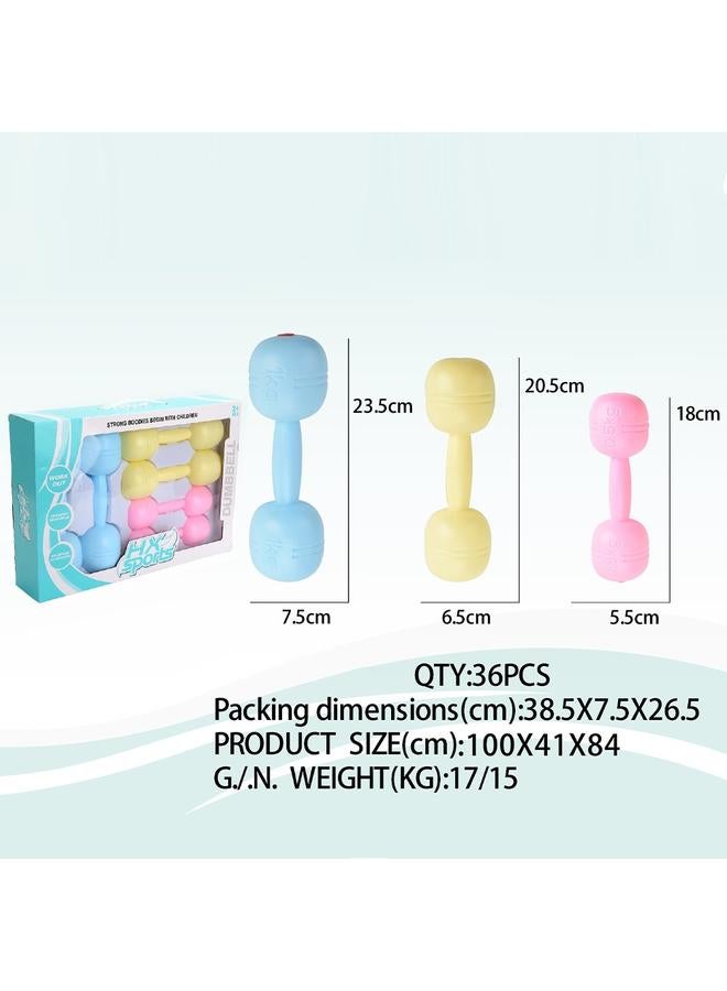 الأزرق جي دبليو <النسخة الإنجليزية> ألعاب الدمبل للياقة البدنية للأطفال أطفال رياض الأطفال حقن الماء الدمبل الألعاب الرياضية المنزلية - Image 5