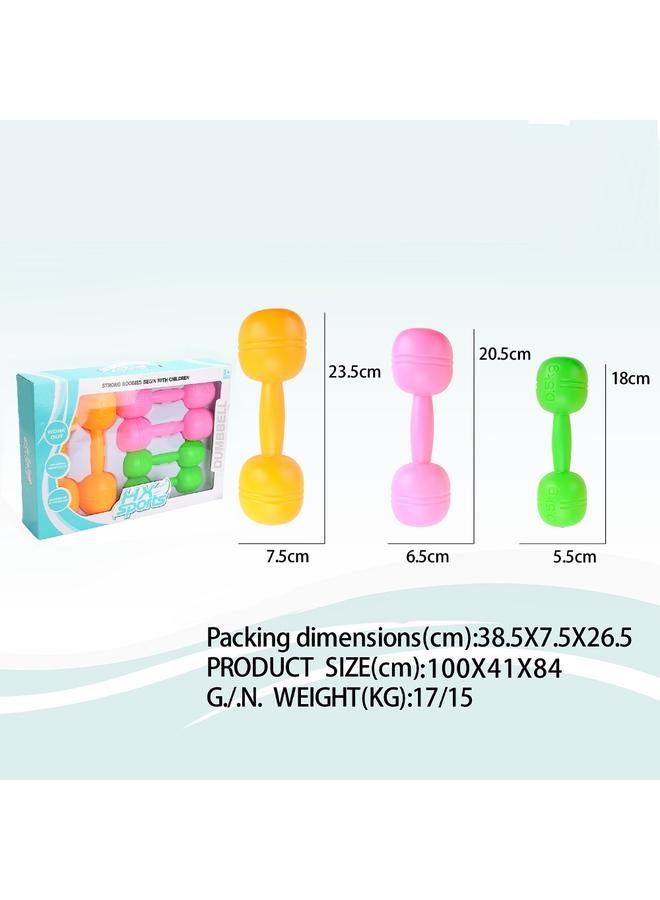 الأزرق جي دبليو <النسخة الإنجليزية> ألعاب الدمبل للياقة البدنية للأطفال أطفال رياض الأطفال حقن الماء الدمبل الألعاب الرياضية المنزلية - Image 3