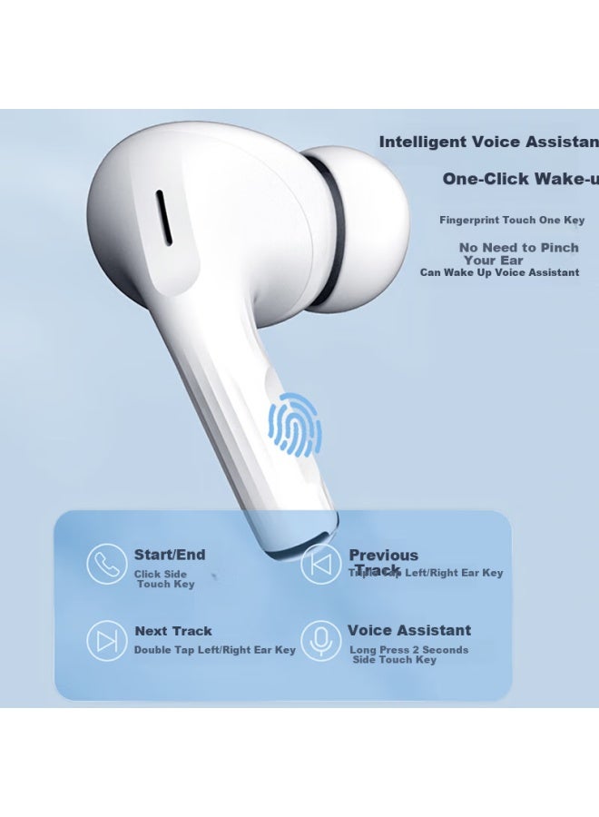 Yomo [2025 New Top Configuration] Wireless Bluetooth Earphones, Ultra-long Battery Life Of 40 Hours, Compatible With Apple, Huawei, Xiaomi, Oppo Phones, Avatar50 White - Image 1