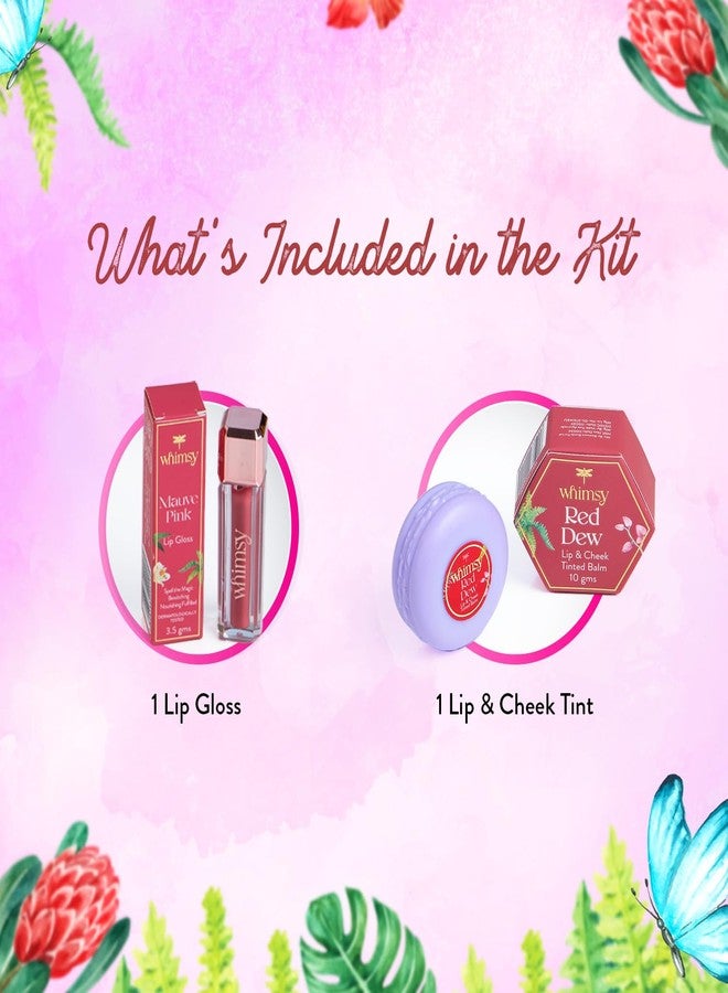 ويمسي مجموعة ألوان شفاه عضوية من قطعتين من ويمسي بيوتي للبنات | أحمر شفاه سائل آمن | ملمع شفاه للبنات الصغيرات | مرطب ومغذي للشفاه والخدود، ملمع شفاه غير لزج وخفيف الوزن | أحمر شفاه للبنات - Image 5