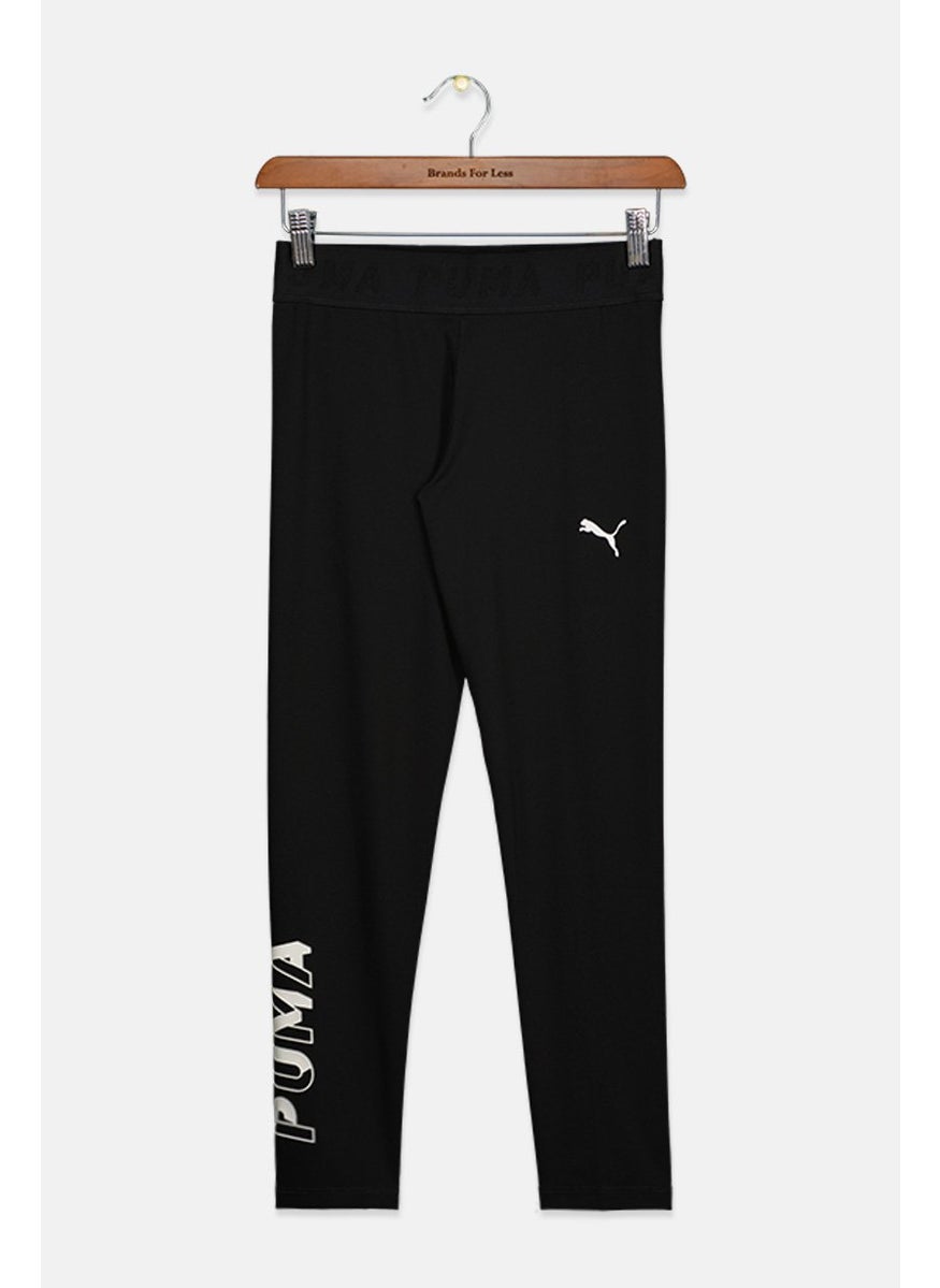 PUMA Kids Girl Tight Fit Training Sports Tights, Black  - Image 1