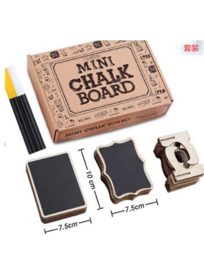 Mini Chalkboard Signs, 20 Pack Framed Small Chalk Board Food Labels with Easel Stand for Party Buffet or Wedding Celebration, Wooden Blackboard as Place Cards for Table Setting or Numbers - Image 2