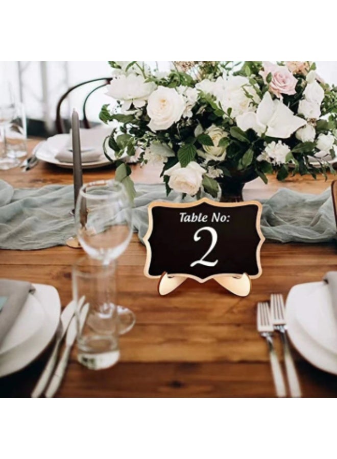 Mini Chalkboard Signs, 20 Pack Framed Small Chalk Board Food Labels with Easel Stand for Party Buffet or Wedding Celebration, Wooden Blackboard as Place Cards for Table Setting or Numbers - Image 3