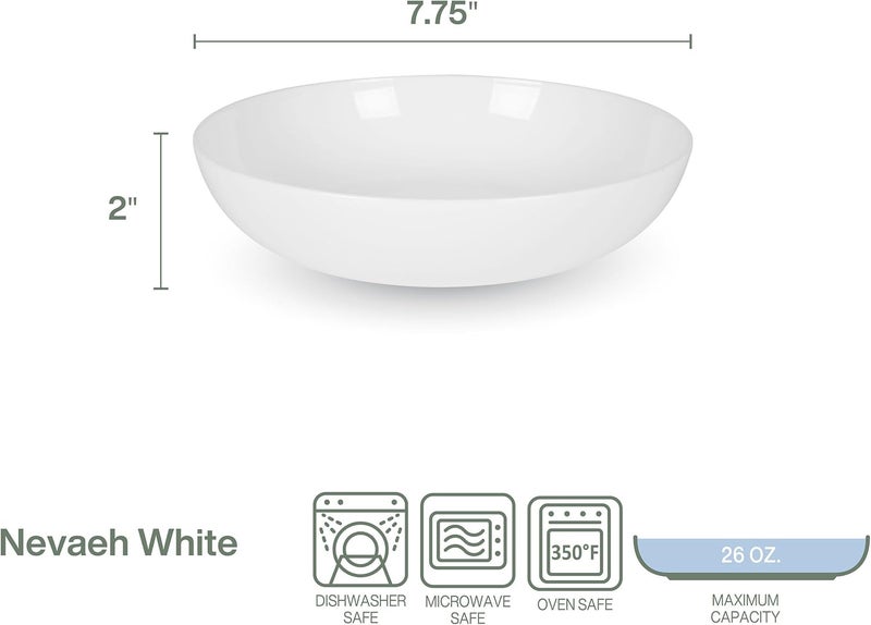 Everyday White by Fitz and Floyd Nevaeh Pasta Bowl Set of 4 - Image 3