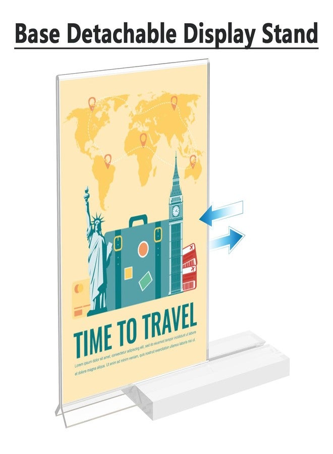 MaxGear 5x7 Acrylic Sign Holder 12 Pack, Double Sided Display Stand, Clear Paper Holder Picture Frame, Plastic Menu Stand Photo Frame for Stores, Restaurants, Hotels, Office - Image 5