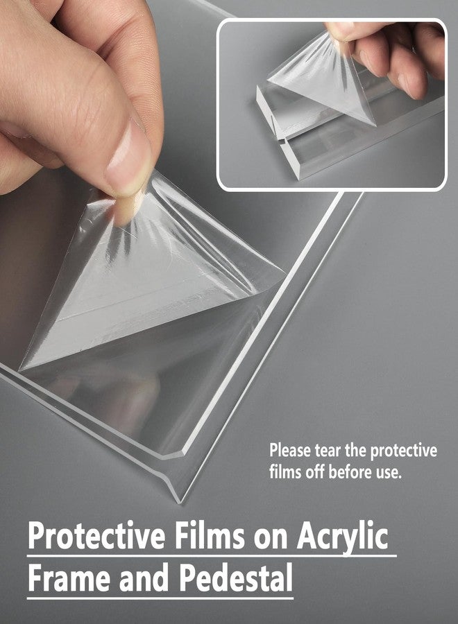 MaxGear 5x7 Acrylic Sign Holder 12 Pack, Double Sided Display Stand, Clear Paper Holder Picture Frame, Plastic Menu Stand Photo Frame for Stores, Restaurants, Hotels, Office - Image 2