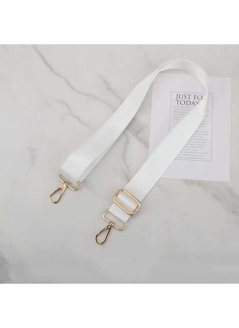 Generic Versatile Nylon Solid Color Wrap Strap for Bags 3.8cm White 