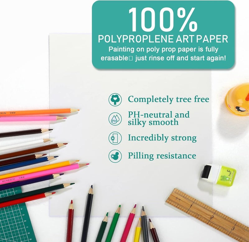 TecUnite 60 Sheets Watercolor Paper Pad Bulk Art White Cold Press Painting Paper for Watercolorist Drawing Artist (5.5 x 8.5 Inch,Cold Press) - Image 2