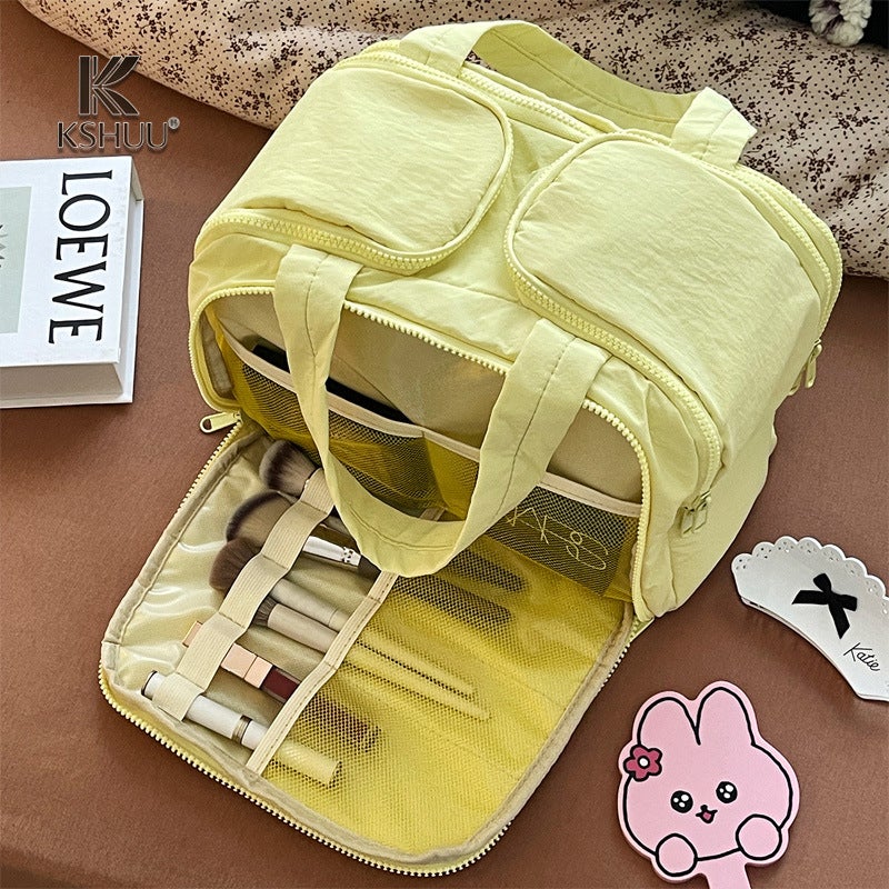 Fashionable Cosmetic Bag, Portable, Large Capacity, Double Opening, Travel Toiletry Bag - Image 3