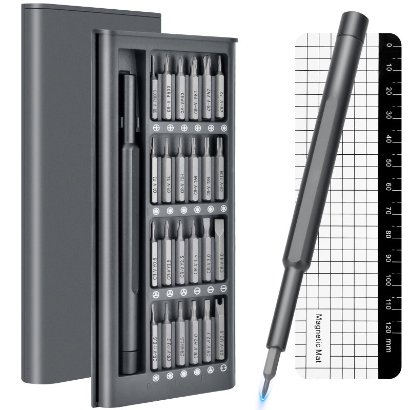OEAGO 25-in-1 Mini Precision Screwdriver Set: Stocking Stuffers for Men Small Torx Bit Tool Set for Men,Magnetic Torque Repair Tool Kit for Electronics Macbook Watch Eyeglass Ring Doorbell,Birthday Gifts - Image 1