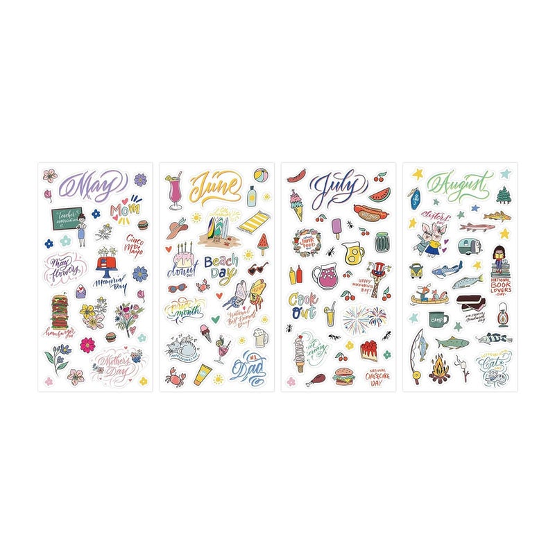 Blue Sky Holidays & Seasons 1200+ Sticker Pack, Planner and Calendar Pack, 4.49â€ x 9.06â€, Full Color, 24 Sheets - Image 4