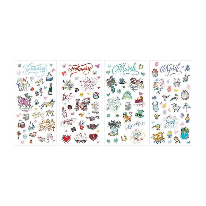 Blue Sky Holidays & Seasons 1200+ Sticker Pack, Planner and Calendar Pack, 4.49â€ x 9.06â€, Full Color, 24 Sheets - Image 3