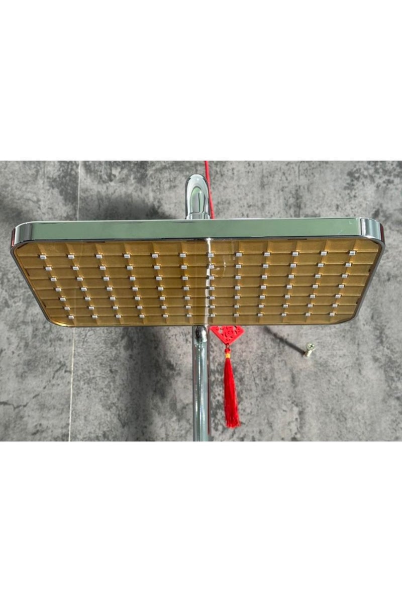 Bathroom shower set, multi-colored, nickel and gold  - Image 4