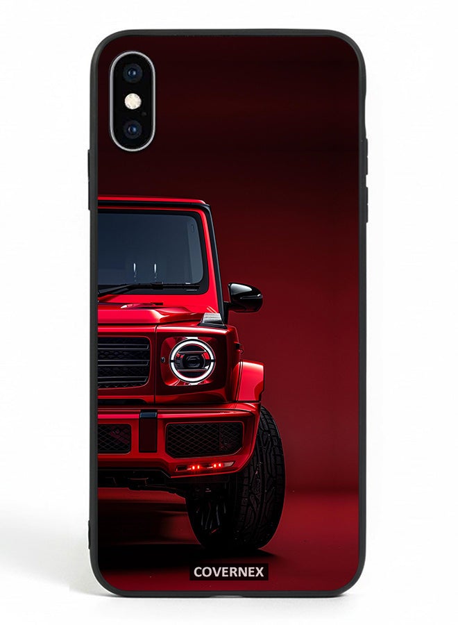 Covernex Apple iPhone Xs Protective Case Cover Printed Featuring Crimson Luxury SUV - Image 2