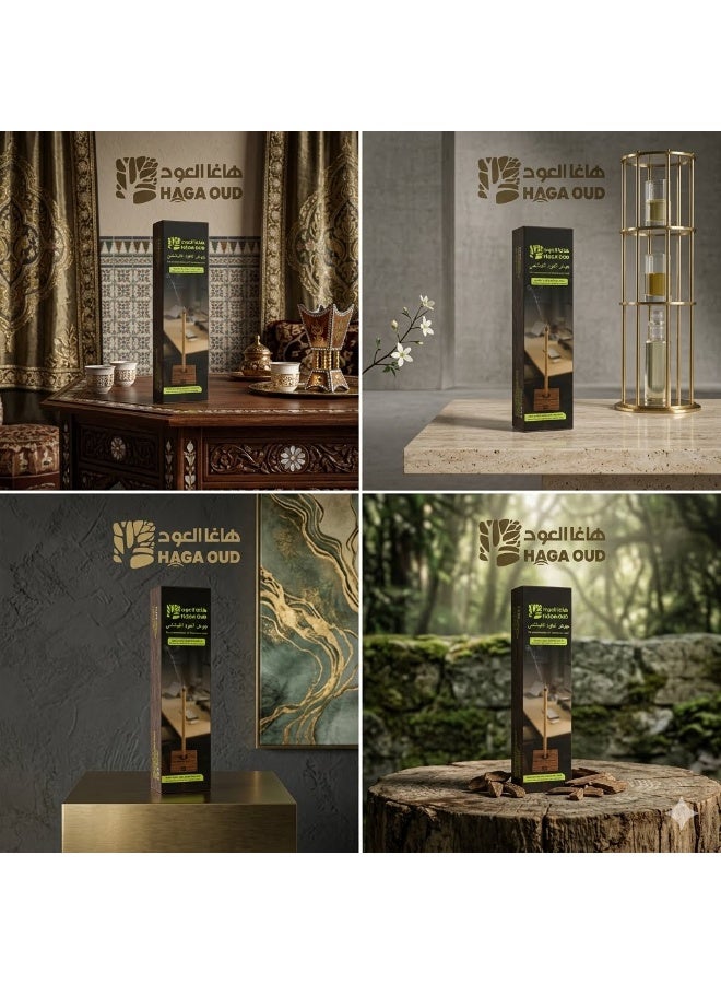 Haga Oud Vietnam Agarwood Incense Sticks SOY1s – 16cm (6mm) – Pack of 5 (48 Sticks Total) - Image 4