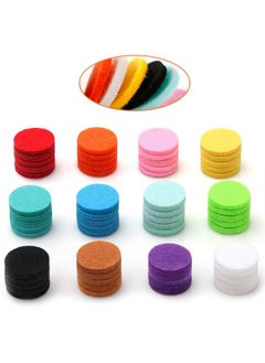 60 Pcs Essential Oil Refill Pads 0.67 Inch Felt Pads Aromatherapy Replacement Pads For Diffuser Necklace Diffuser Bracelet Car Diffuser Vent Clip Multicolored