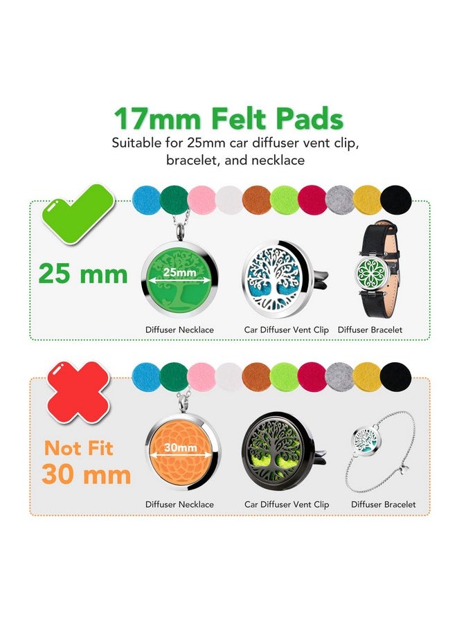 Maromalife - 60 Pcs Essential Oil Refill Pads 0.67 Inch Felt Pads Aromatherapy Replacement Pads For Diffuser Necklace Diffuser Bracelet Car Diffuser Vent Clip Multicolored - Image 1