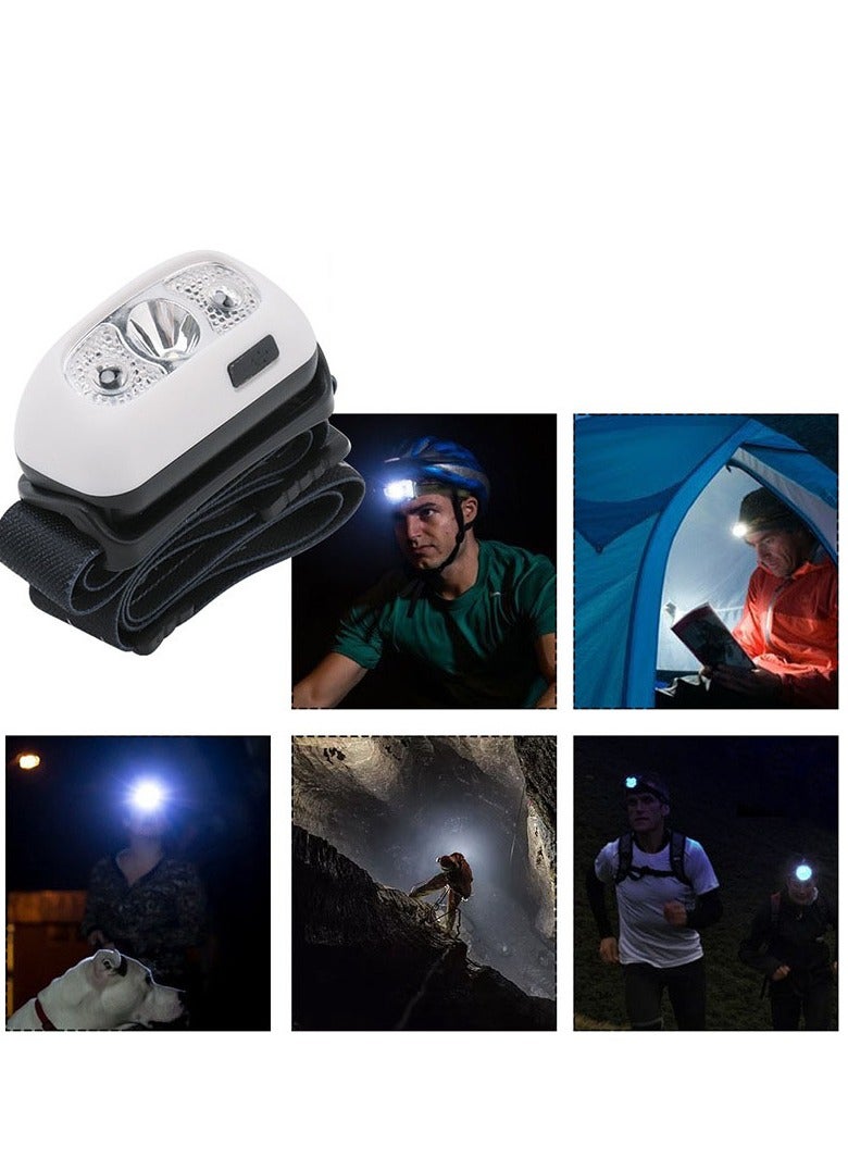 Mini LED Headlamp Headlight With USB charging Rechargeable Camping Flashlight Head Light Torch Lamp - Image 4