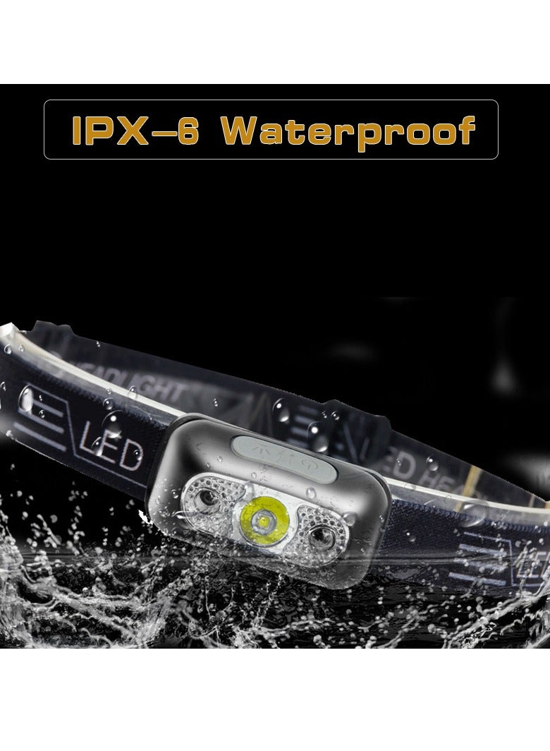 Mini LED Headlamp Headlight With USB charging Rechargeable Camping Flashlight Head Light Torch Lamp - Image 3