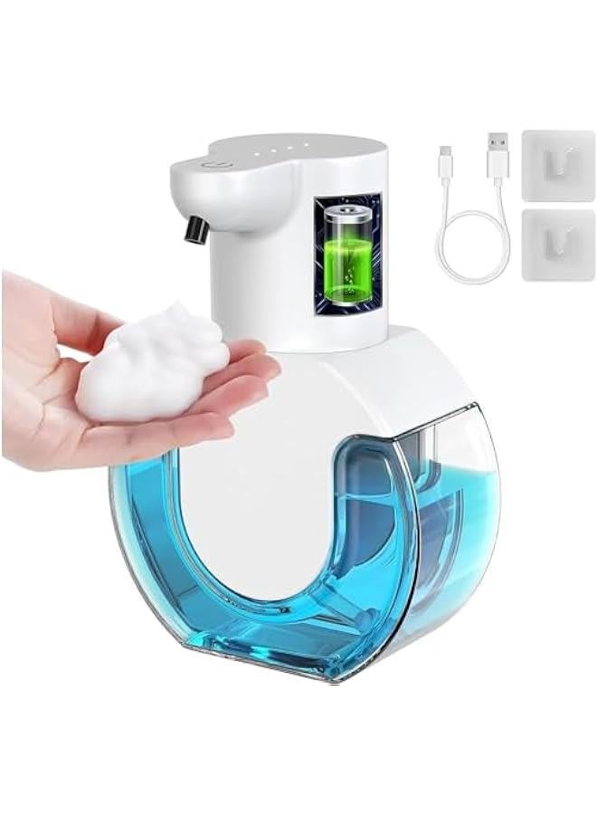 HOOKOR Automatic Foaming Soap Dispenser 15oz/420ml Foaming Hand Sanitizer Touchless Wall Mount with 4levels Adjustable Free Touch Electric Soap Dispenser Rechargeable with Sensor for Bathroom Kitchen - Image 1