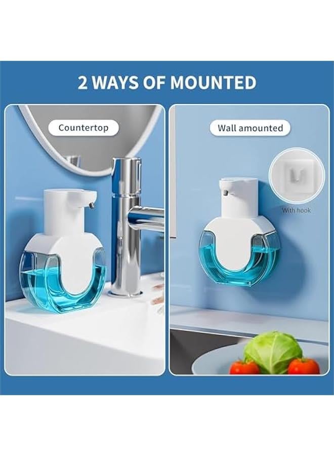HOOKOR Automatic Foaming Soap Dispenser 15oz/420ml Foaming Hand Sanitizer Touchless Wall Mount with 4levels Adjustable Free Touch Electric Soap Dispenser Rechargeable with Sensor for Bathroom Kitchen - Image 4