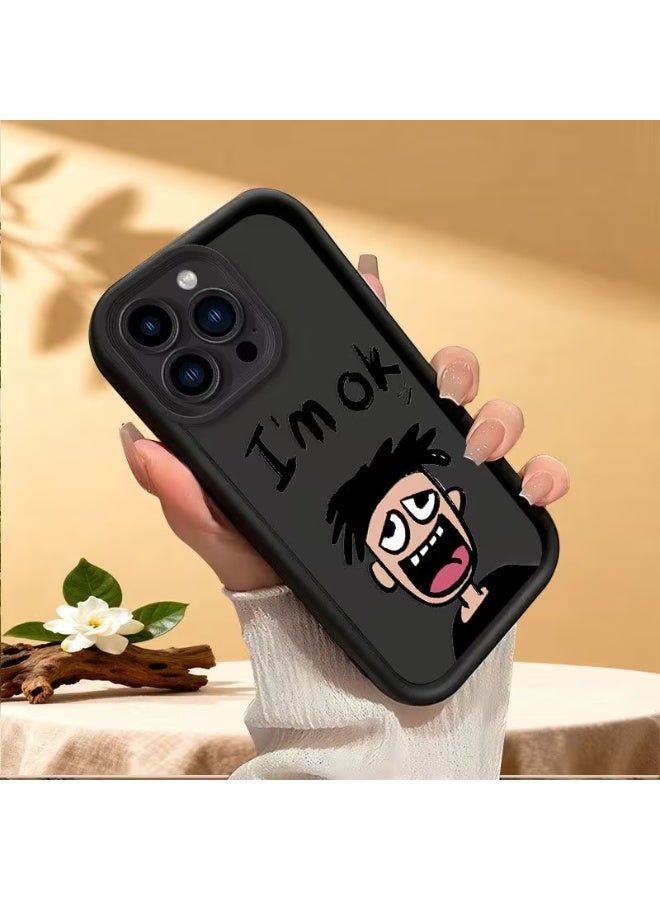 Temu Durable silicone phone case with a cute cartoon design, stain-resistant, fingerprint-proof, and shockproof, compatible with iPhone 15 Pro. - Image 2