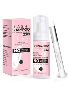 CLIONE PRIME Gentle Eyelash Cleanser For Extensions - Eyelash Shampoo For Lash Extensions Lash Wash for Natural Lashes and Extensions Paraben & Sulfate Free Lash Cleaner Safe Mascara & Makeup Remover  - Image 1