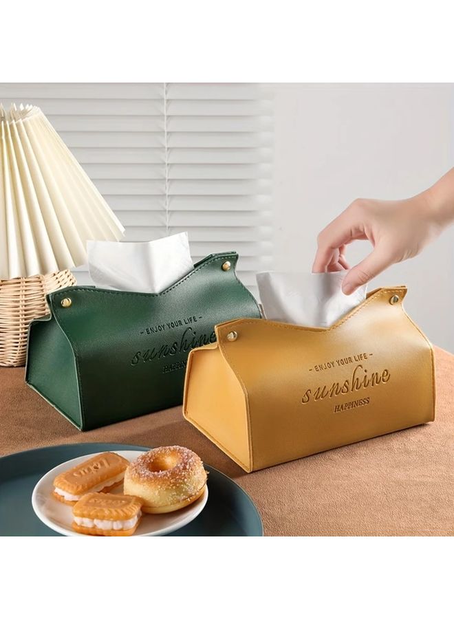 Royal Blue Modern Tissue Box Holder Dispenser For Living Room Kitchen Office - Image 2