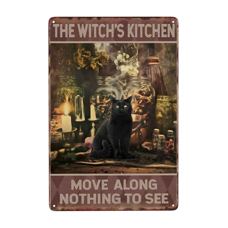 WSTKJW The Witch's Kitchen Vintage Metal Sign - Image 1