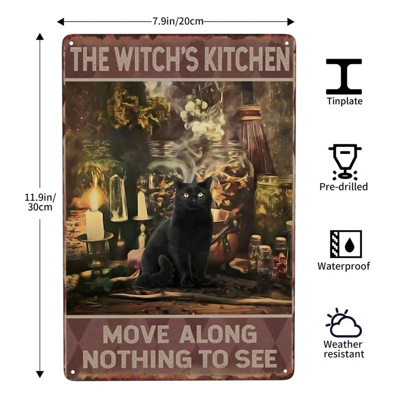 WSTKJW The Witch's Kitchen Vintage Metal Sign - Image 3
