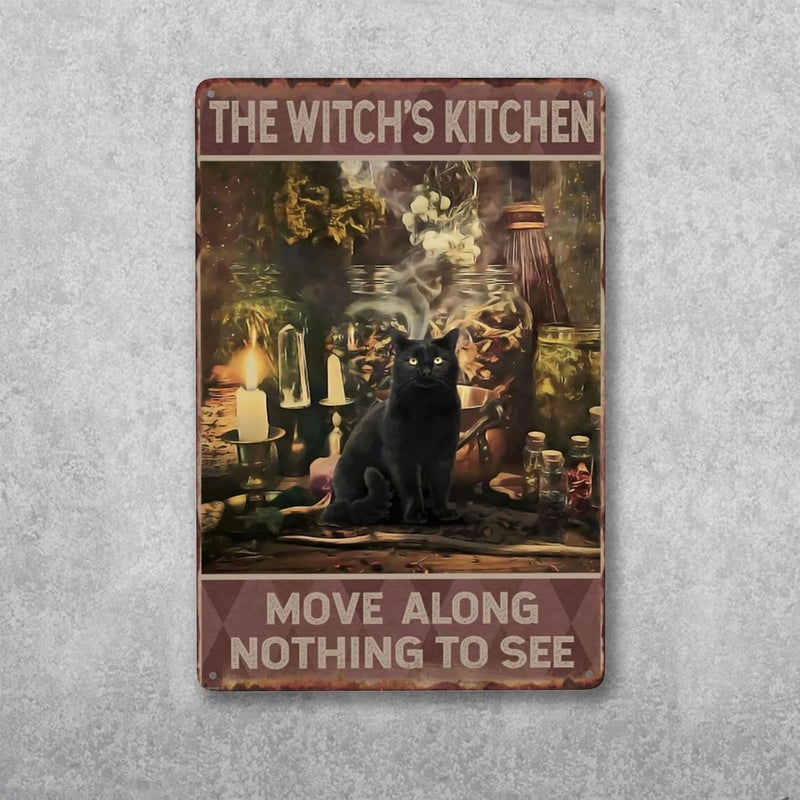 WSTKJW The Witch's Kitchen Vintage Metal Sign - Image 2