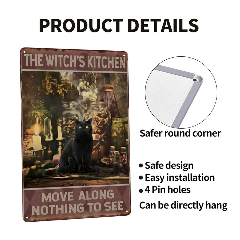 WSTKJW The Witch's Kitchen Vintage Metal Sign - Image 4