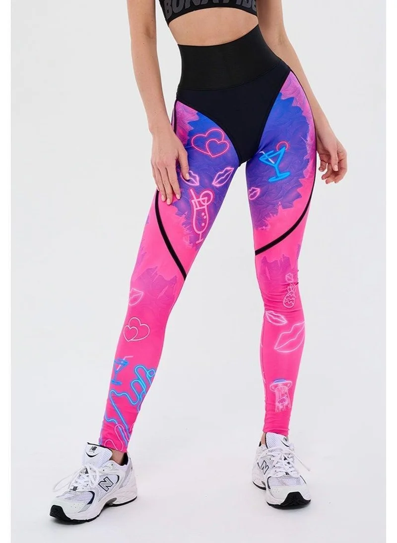Bona Fide Extra Corsage Neon Kiss Extra Corsage Kiss Scrunch Gym Leggings for Women for Women | Best Price UAE