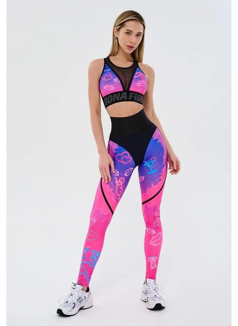 Bona Fide Extra Corsage Neon Kiss Extra Corsage Kiss Scrunch Gym Leggings for Women for Women | Best Price UAE