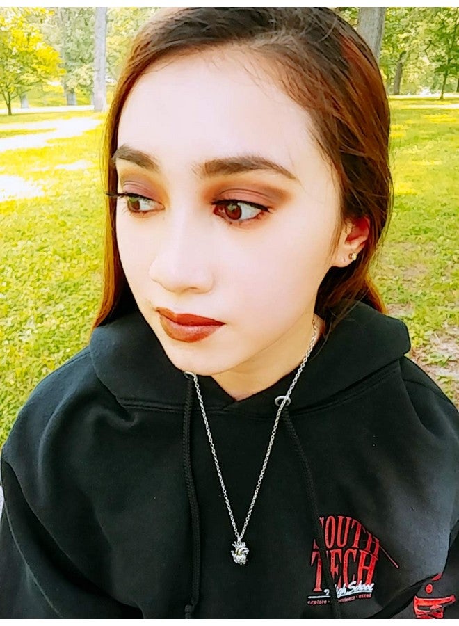 Niche-Finds Anatomical Heart Pendant 3D Human Heart Necklace Stainless Steel Anatomic Heart Halloween Pendant Nickel Free Alloy Steampunk Style Medical Personnel Prop - Image 4