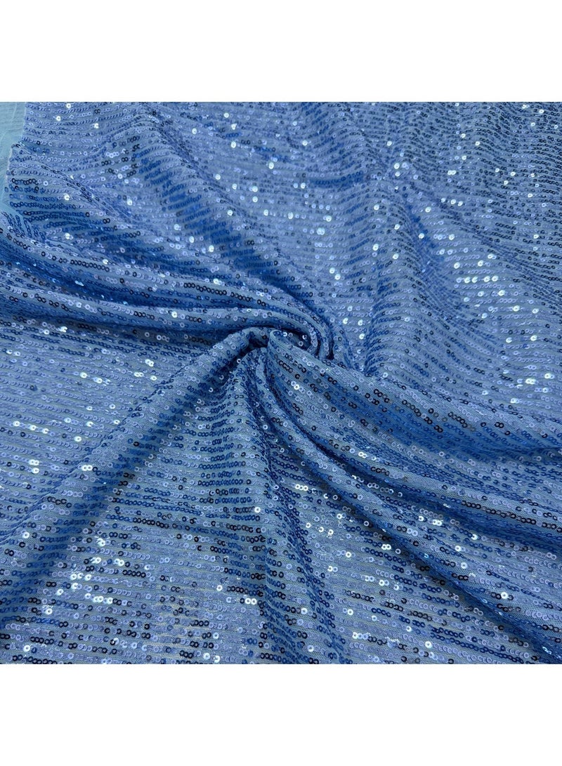 Sequin Tulle Mesh Fabric, Size 3 Meters × 1.30 Meters Width，for Parties & Dresses & Vintage Sequin Shawl - Image 5