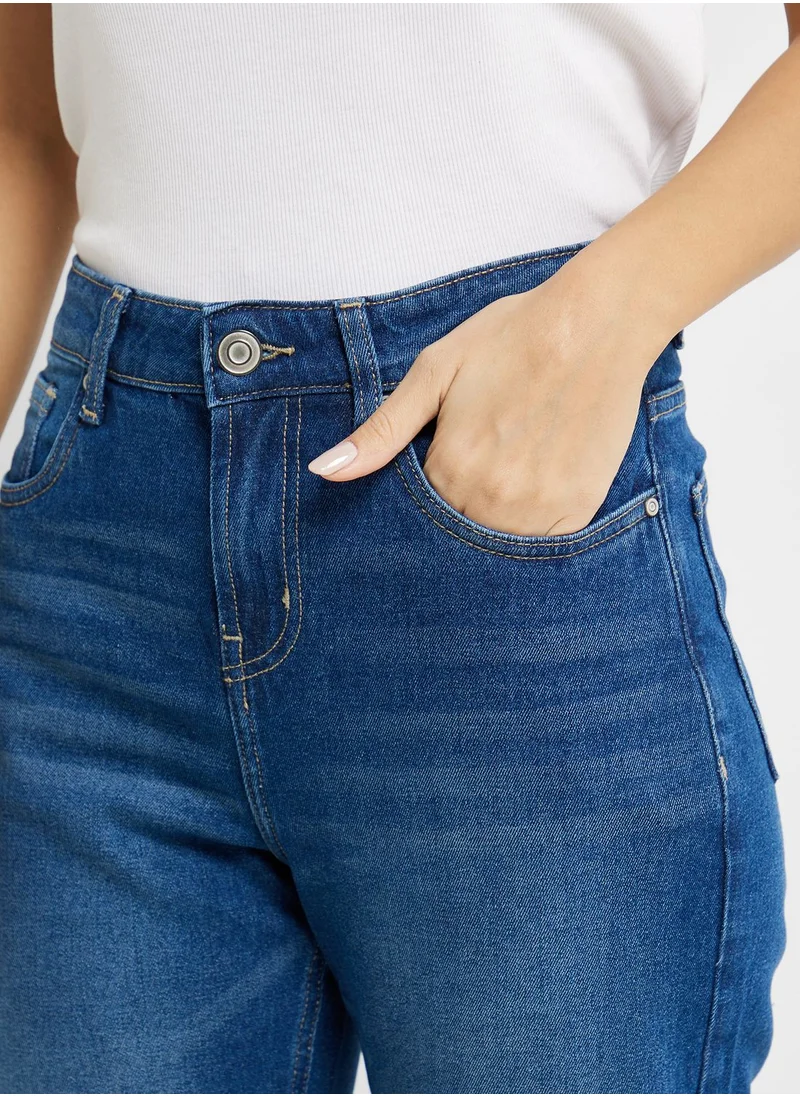 Ginger Mid Waist Straight Fit Jeans