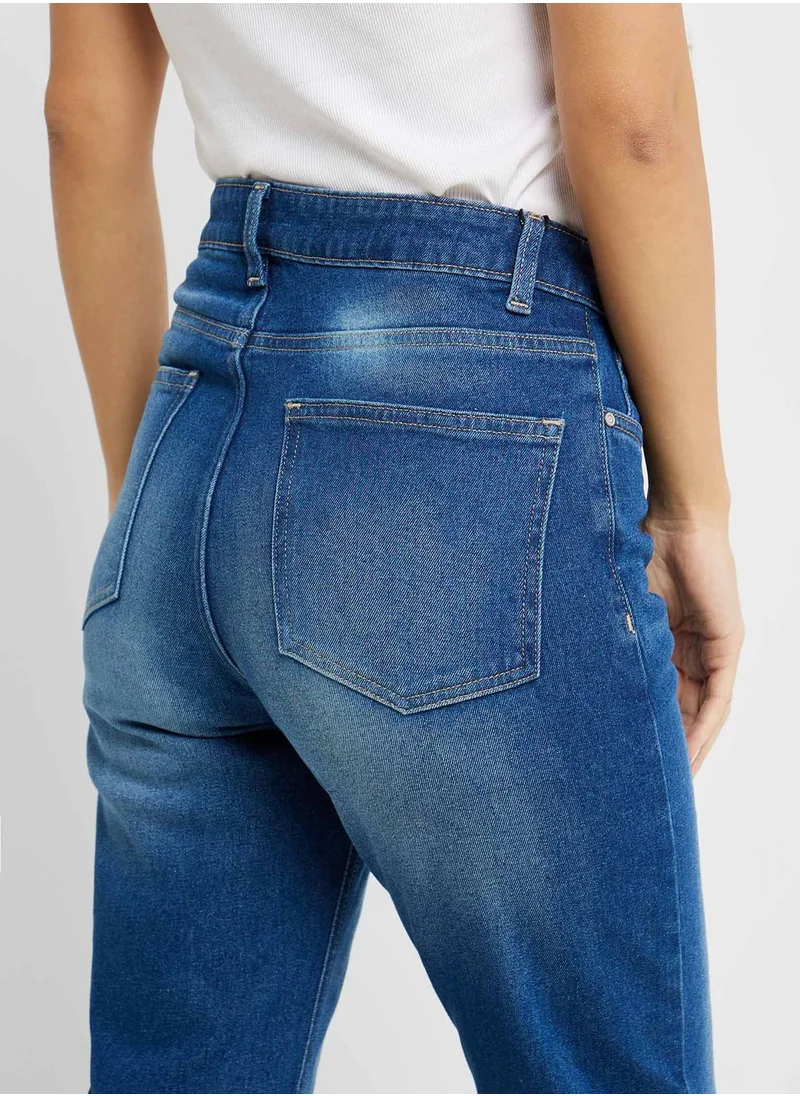 Ginger Mid Waist Straight Fit Jeans