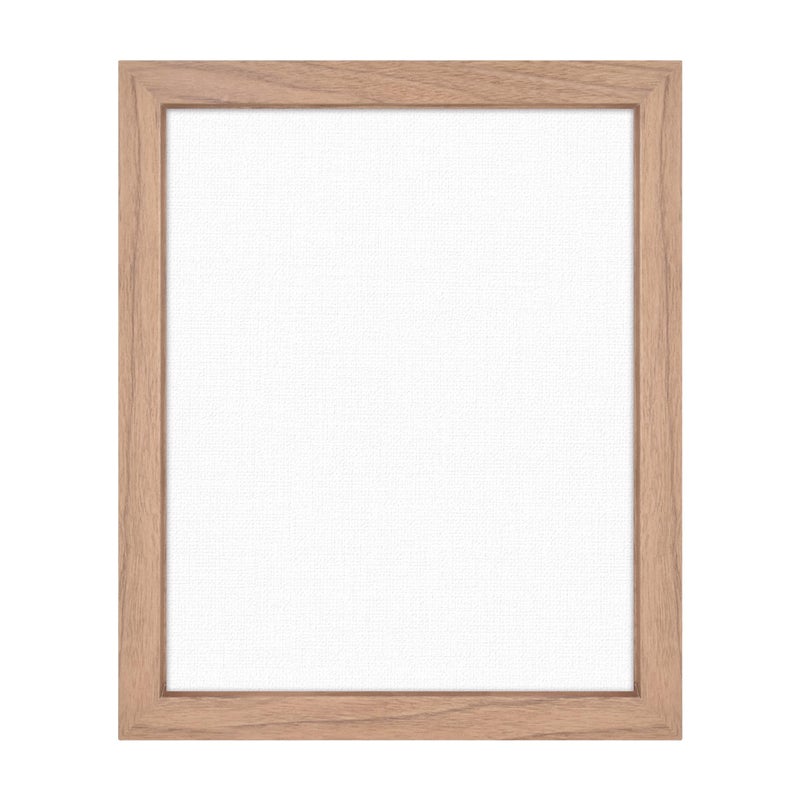 MCS Floating Frame with Canvas Included  Art Frames for Canvas Paintings with Adhesive Fasteners and Hanging Hardware  Walnut Woodgrain  8 x 10 Inch - Image 1