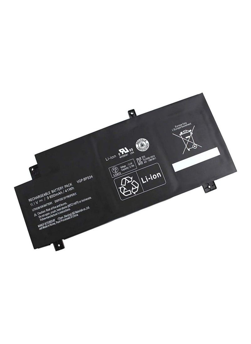 Max Power - VGP-BPS34 VGP-BPL34 Replacement Laptop Battery Compatible for Sony Vaio Fit SVF14A SVF15A FIT15A SVF15A1ACXB SVF15A1ACXS SVF15A1BCXB SVF15A1BCXS SVF15A1CCXB SVF15A1DPXB 11.1V 41Wh - Image 1