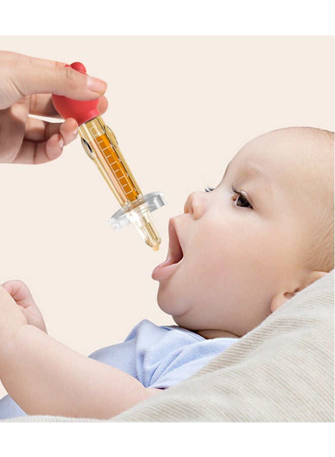 Cartoon Baby Medication Feeder, Baby Dropper Feeder, Baby Needle Squeeze Feeder Dispenser, Pacifier with Box Baby Baby Medication Dispenser, Baby Anti-choking Feeder with Cleaning Brush - Image 2